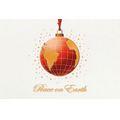 Raised Relief Globe Ornament Holiday Greeting Card (5"x7")